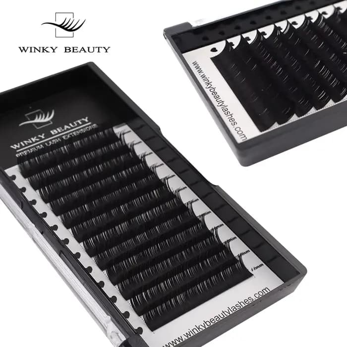 1 pc 0.03-0.20mm C/CC/D/DD Curl Extension de cils matériau mince et doux Volume cils individuels fau