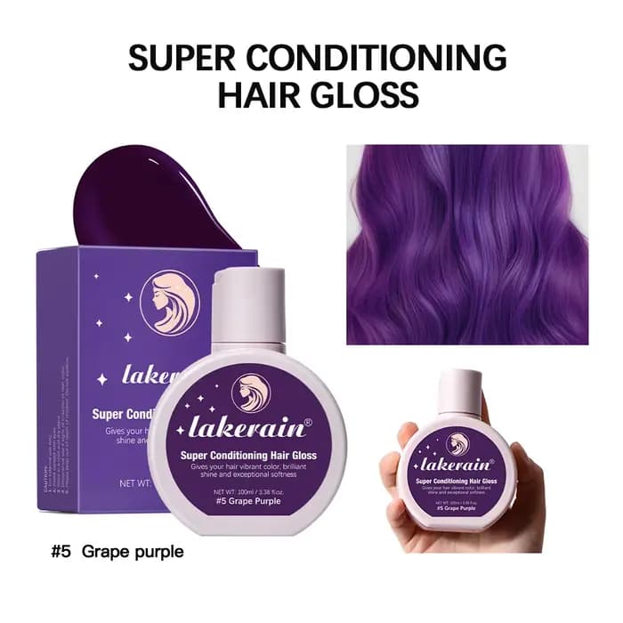 100ml Super Gloss Color Conditioning Gloss Rinse Out Semi-Permanent Hair Gloss that Enhances Color a