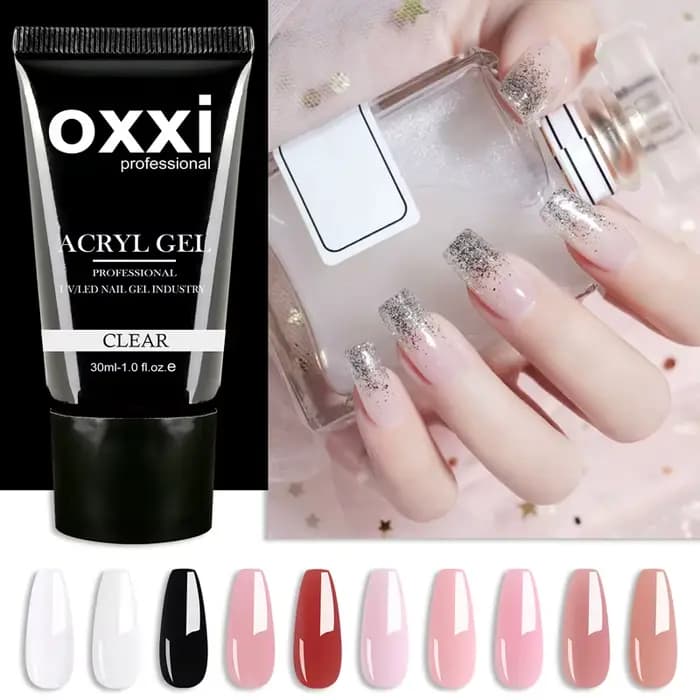 OXXI 30ml Gel acrylique Semi-permanent Poly ongles Gel manucure rapide facile Gel pour Extension uv 