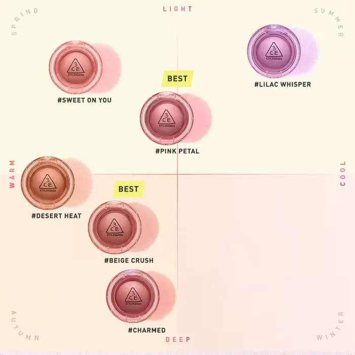 3CE Bouncy Blur Balm, multi-usages, texture crémeuse, effet flou, couleur longue durée, effet soft f