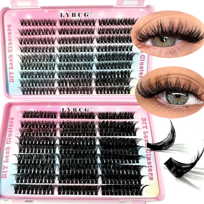 Nature 30D-100D C Curl 9-17mm longueur mixte moelleux Volume grappe cils doux et confortables faux c