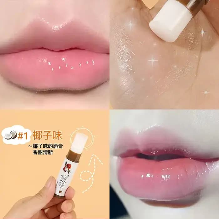 Baume à Lèvres Hydratant et Coloré pour Femme et Fille, Rouge à Lèvres Longue Durée, Imperméable, Mi