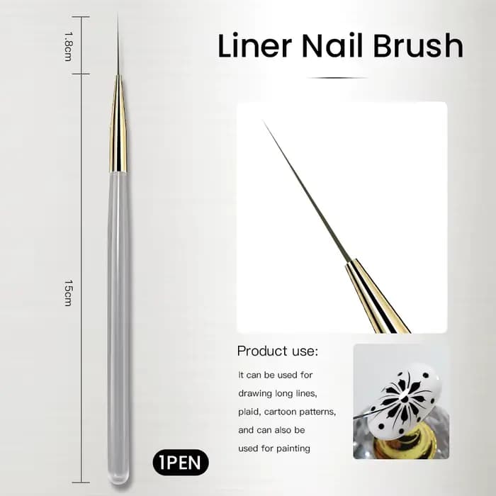 Pinceaux de précision pour nail art, pour lignes longues, pinceau de peinture pour vernis gel UV, pi