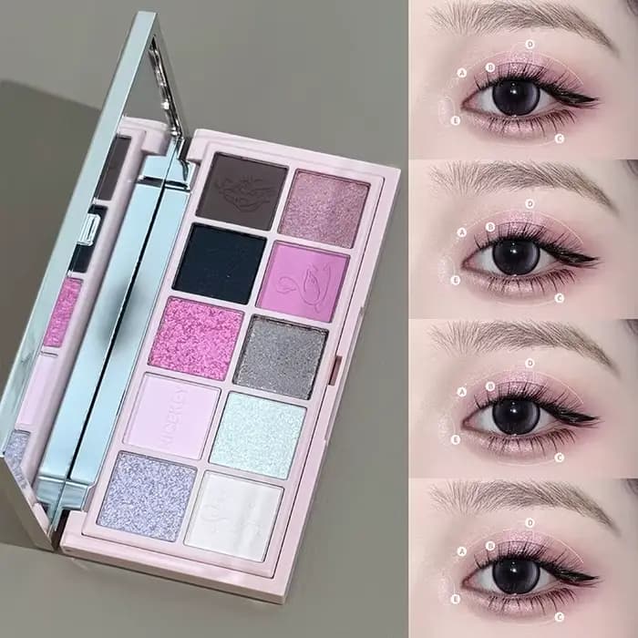 NICEKEY Kits de Maquillage Polyvalents Incluant 4 Baumes à Lèvres, 1 Fard à Joues, 1 Poudre Compacte