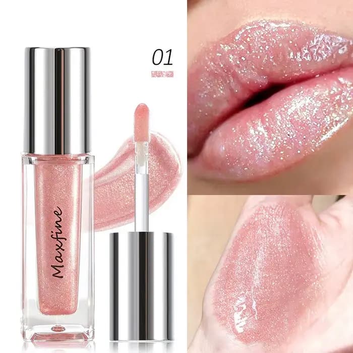 Gloss à lèvres hydratant 6 couleurs, brillant diamanté, maquillage scintillant, rouge à lèvres liqui