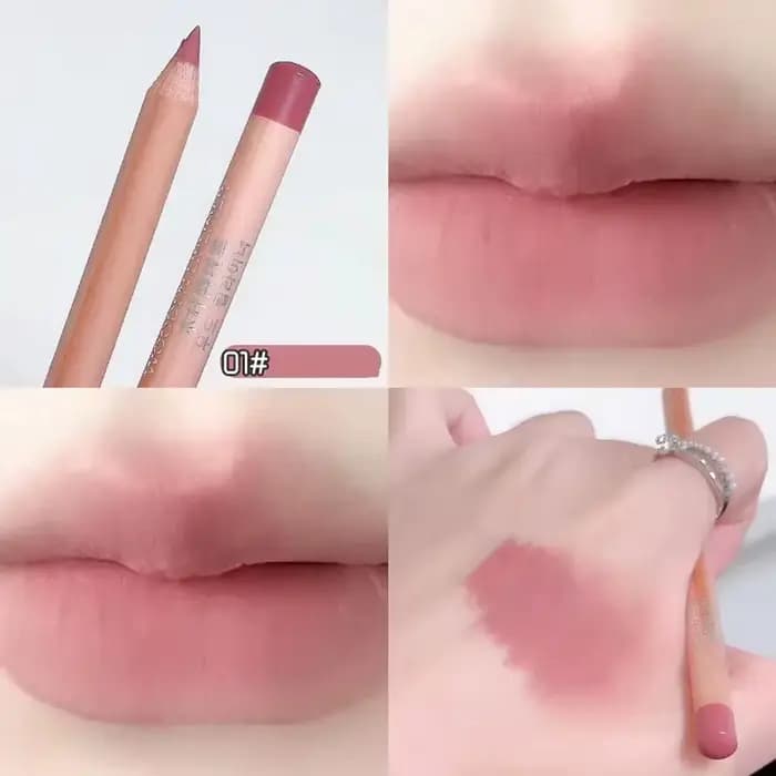 Crayon à lèvres en bois en forme de Contour marron nu, imperméable, velours mat, stylo à lèvres, maq