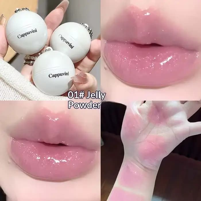 Gloss à lèvres repulpant Cappuvini avec technologie Water Light, effet brillant verre 12h, effet rep
