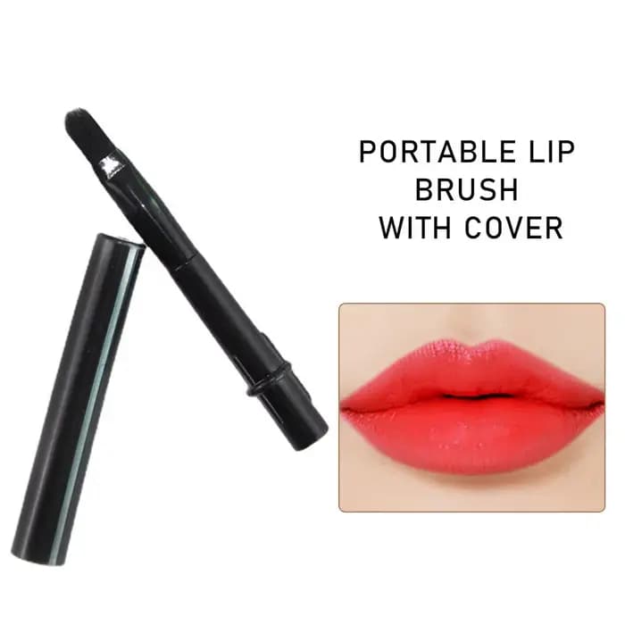 Pinceaux à lèvres pour maquillage, pinceaux à lèvres noirs avec capuchon, pinceau à rouge à lèvres r