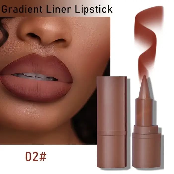 Crayon à lèvres mat dégradé marron, crayon à lèvres, Contour impeccable, effet ombré progressif pour