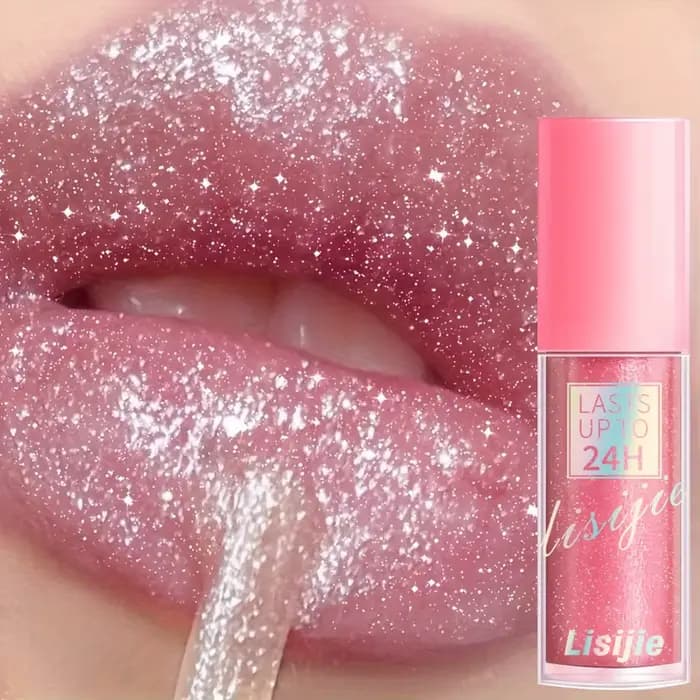 Diamants paillettes brillant à lèvres durable imperméable liquide rouge à lèvres perle brillant coul
