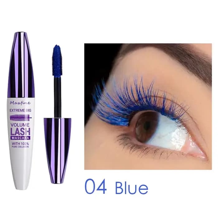 Mascara tridimensionnel 5D violet bleu blanc base de mascara multicolore longue durée sans taches lo
