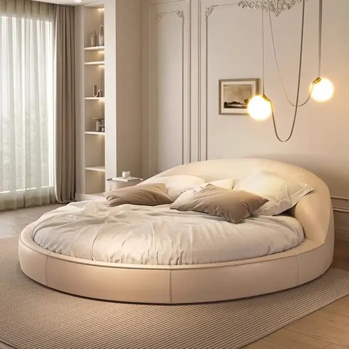 Lit de princesse simple, esthétique minimaliste, design tendance et doux, organisateur de lit, capit
