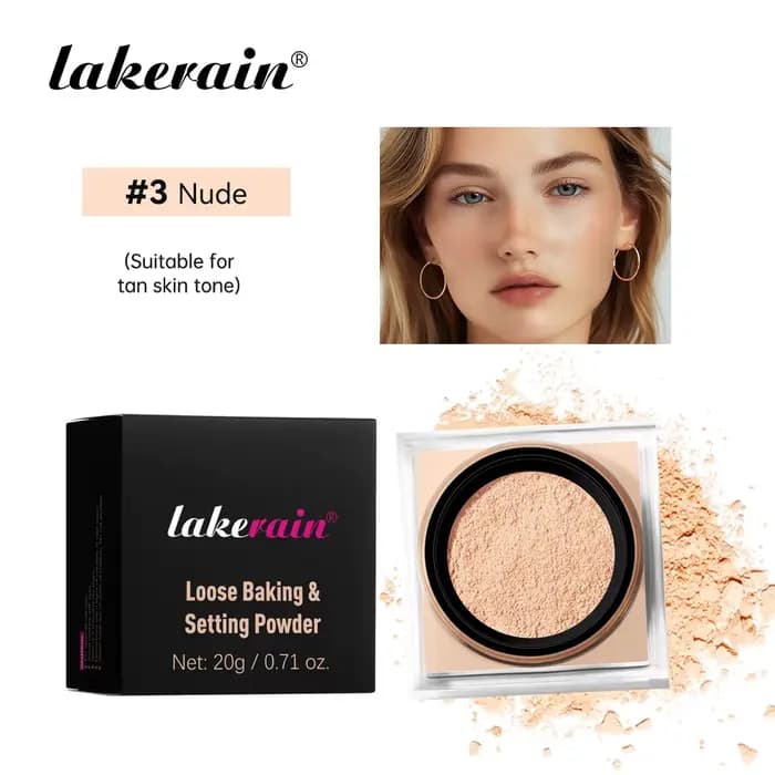 Adt Baking and Setting Powder Maquillage, Longue durée, Contrôle de l'huile, Visage naturel, Impermé