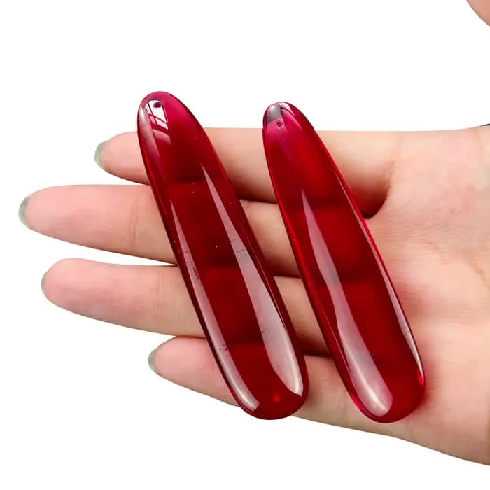 Bijoux en corindon rouge, pendentifs à main gravables, colliers en rubis synthétiques, bijoux, acces