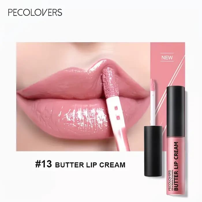 Rouge à lèvres liquide crème au beurre, Non collant, hydratant, pigment élevé pour le maquillage des