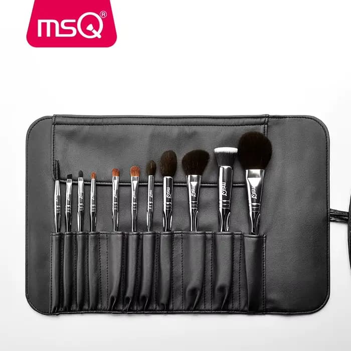 MSQ-Ensemble de pinceaux de maquillage professionnels, 11 pièces, pour poudre, fard à barrage classi