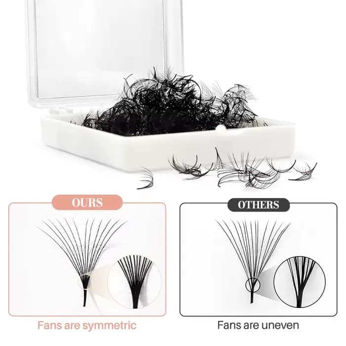 500 Cils amples préfabriqués Pro Made Fans Cils Bouquets Prefaits Lash Fans Pré-fabriqués Volume Fan