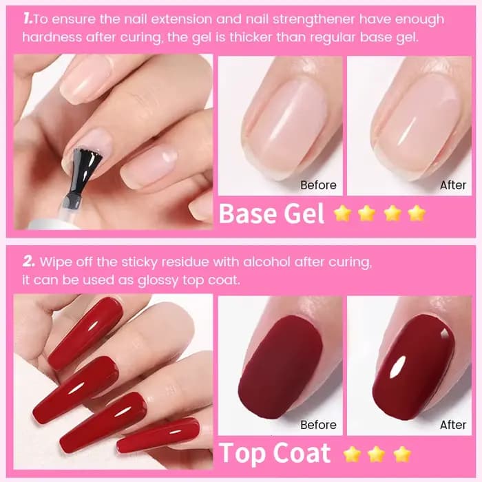 Fausse faillite N PRETTY-Gel de colle à ongles 6 en 1, gel de base d'ongle acrylique, couche de fini