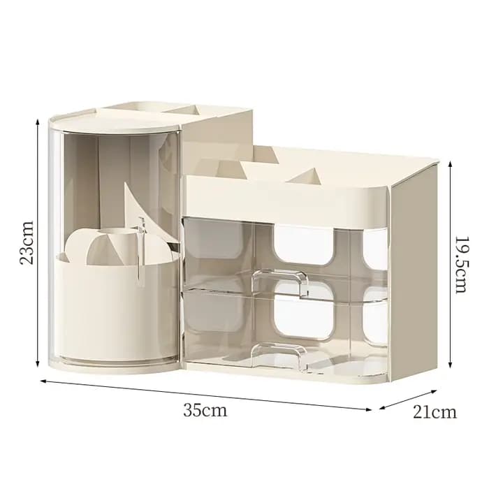 Boîte de rangement pour cosmétiques, commode de bureau, grande capacité, soins de la peau, rouge à l