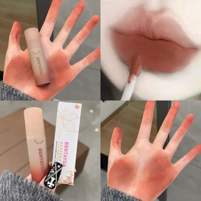 Teinture à lèvres rouge-brun, imperméable, longue durée, facile à porter, gloss à lèvres velouté, am