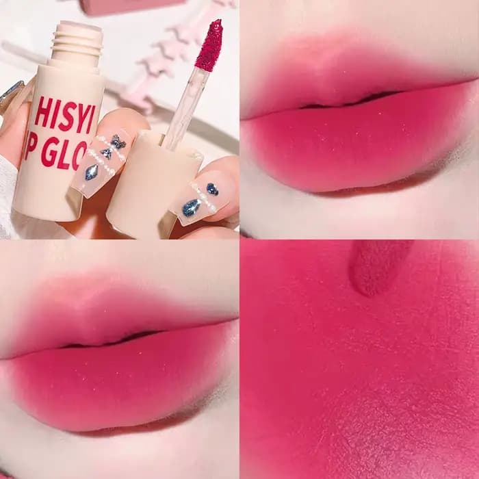 Vernis à lèvres velours mat 6 couleurs, rouge à lèvres naturel hautement pigmenté longue durée, fini