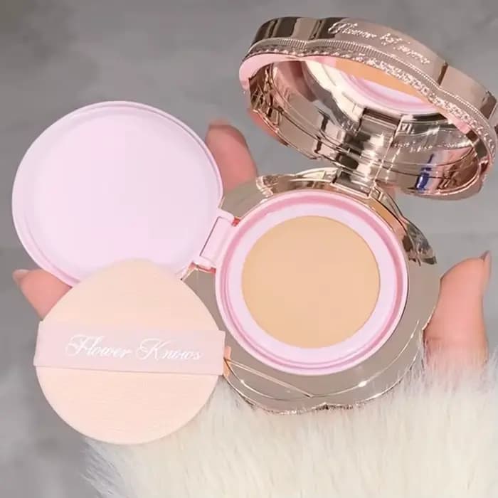 Fond de teint en crème CC Flower Know Makeup Base Garden Air Cushion, respectueux de la peau, correc