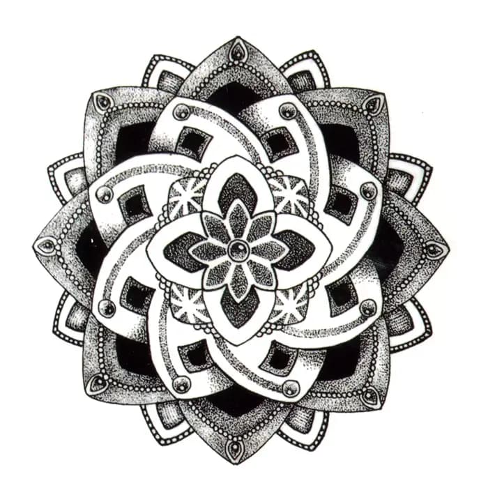 Tatouage temporaire en henné, motif fleur de Lotus, imperméable, pour homme et femme, autocollant de