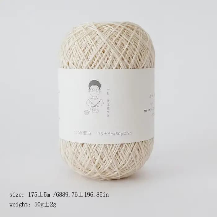Fil de lin fin tissé à la main, châle et tapis, taie d'oreiller bricolage, matériau au beurre envelo