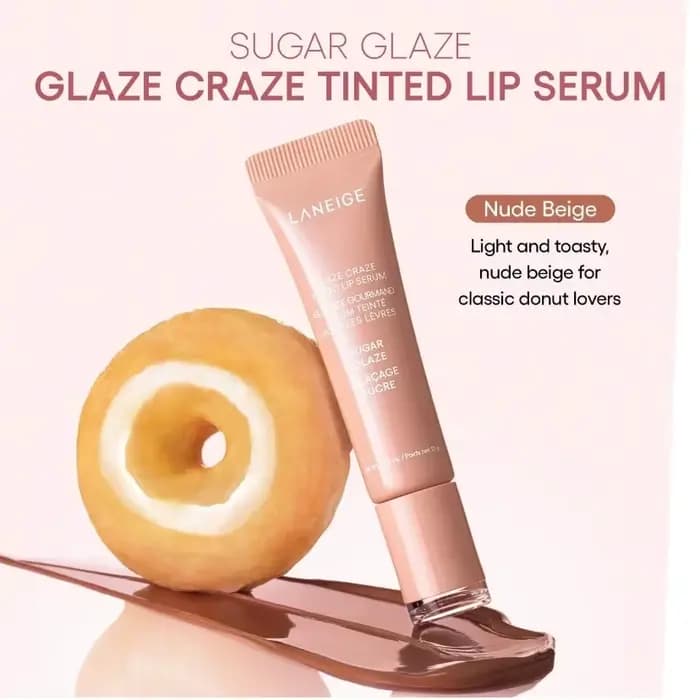 Baume à lèvres Laneige Donut Strawberry Sugar, brillant et repulpant, huile à lèvres hydratante, exf