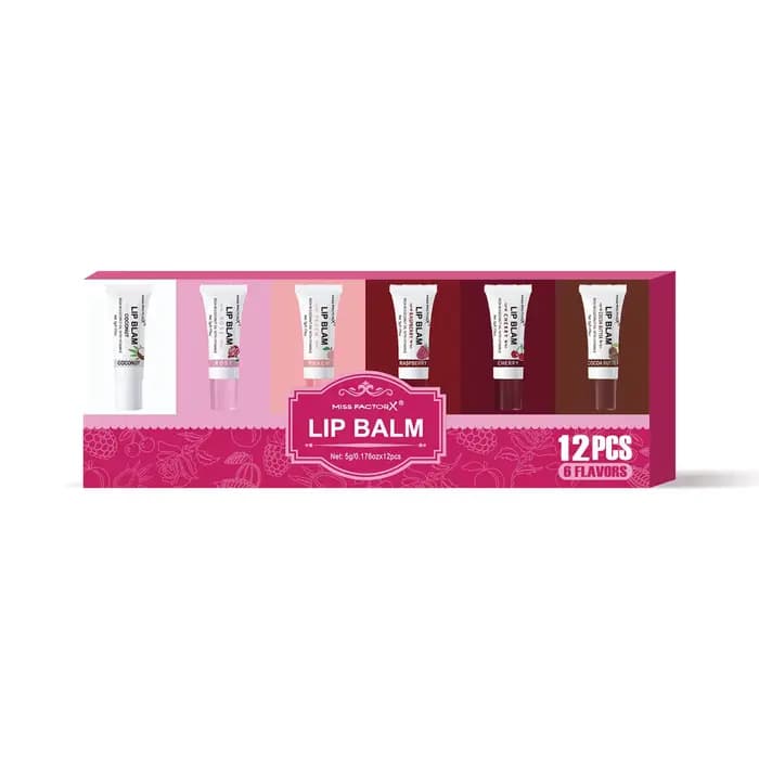 12 pièces/boîte cadeau unique ensemble de brillant à lèvres 6 couleurs pour hydrater et éclaircir, r