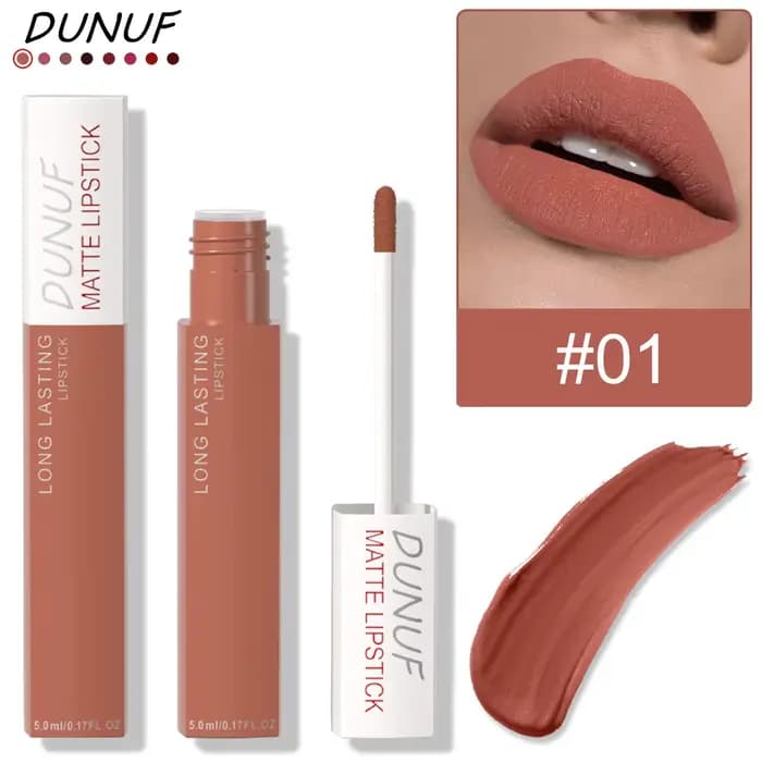 Rouge à lèvres liquide antiadhésif violet foncé, brillant à lèvres longue durée, finition velours ma