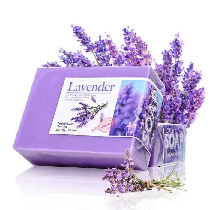 Savon aux huiles essentielles de lavande biologique naturel, savon fait à la main pour le nettoyage,