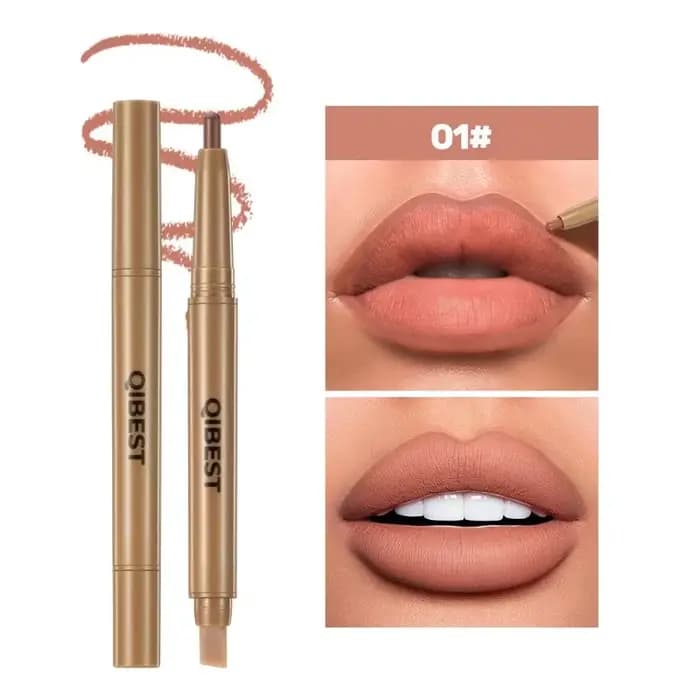 Crayon à lèvres mat de luxe, longue tenue, application lisse, brun, pour une contouring et un rempli