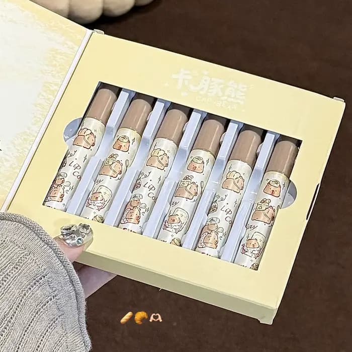Ensemble de gloss à lèvres Katun Bear, texture hydratante, crée des lèvres pulpeuses, abordable pour