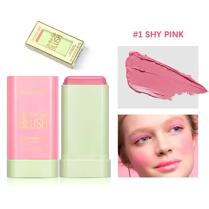 Maquillage fonctionnel Blush Stick couleur facile Rouge fard à joues crème imperméable rendu des cou