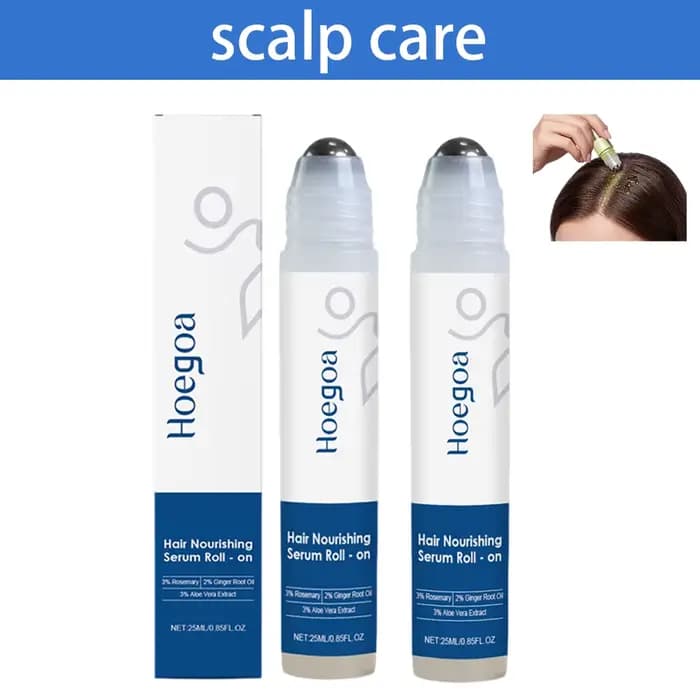 Sérum capillaire nourrissant avec applicateur à bille, hydratant et lissant pour le cuir chevelu, tr