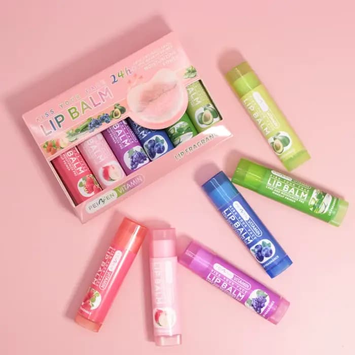 Ensemble de baume à lèvres aromatisé aux fruits, 6 pièces, Aloe Vera, hydratant en profondeur, produ