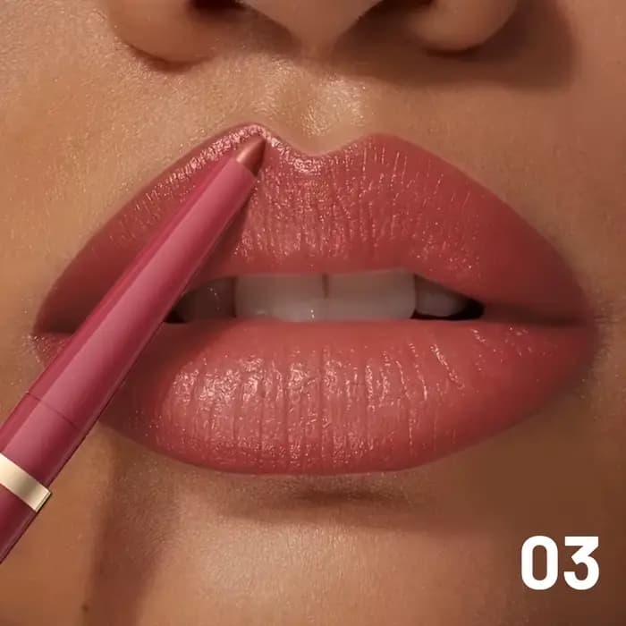 Crayon à lèvres nude waterproof longue tenue, fini mat, haute pigmentation, rétractable, pour le con