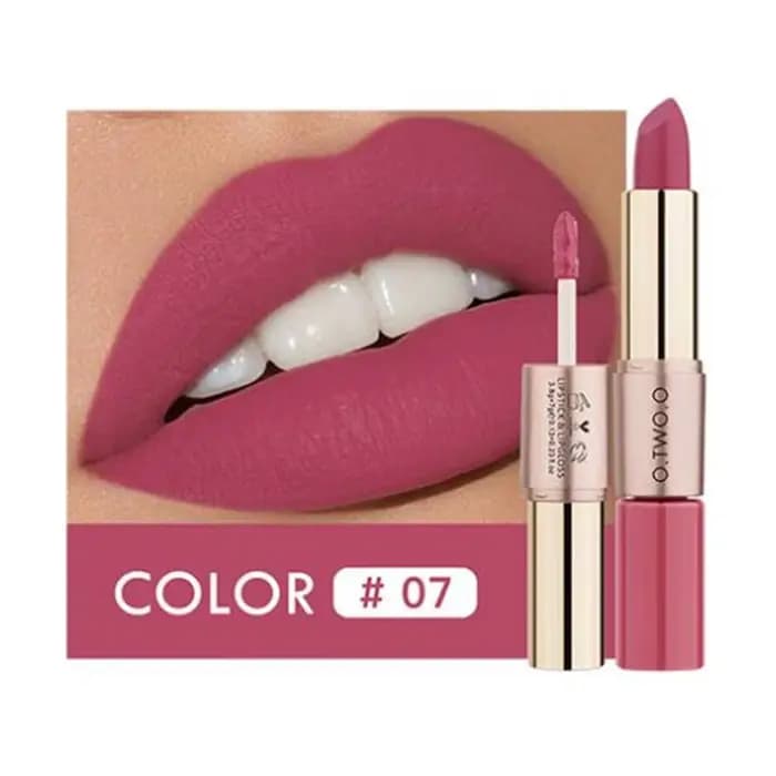 Rouge à lèvres mat 2 en 1, imperméable, brillant à lèvres, 12 couleurs, maquillage longue durée, cos