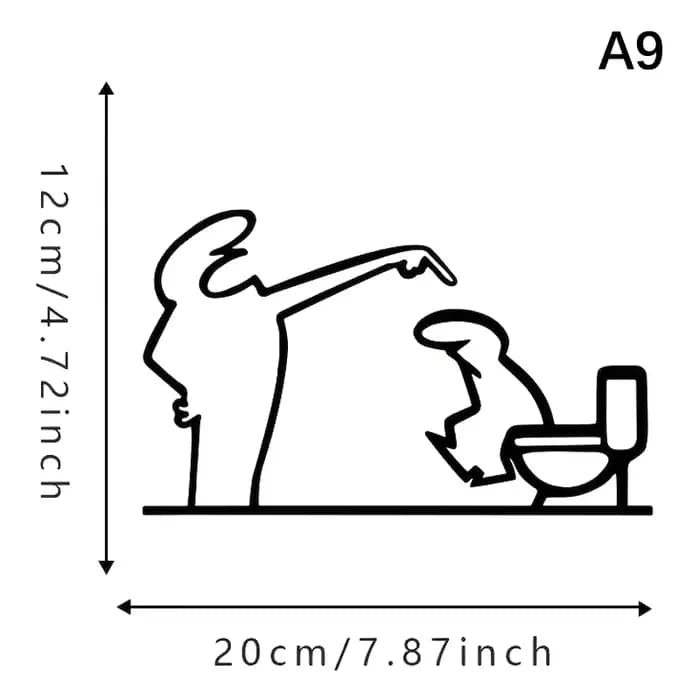 La Linea – autocollants d'art au trait minimaliste, autocollant de porte pour chambre à coucher, cui