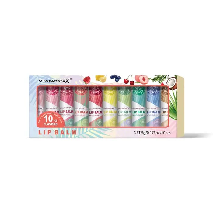 Ensemble de rouges à lèvres 10 pièces/boîte, nourrit les lèvres sèches, hydrate, lisse et renforce l
