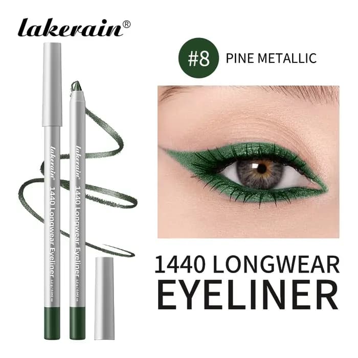 Eyeliner longue tenue Lakerain 24h, résistant à l'eau, anti-bavures, application précise et fluide, 