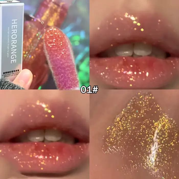 Brillant à lèvres holographique Laser, 6 couleurs, liquide, Pigment sirène, paillettes longue durée,