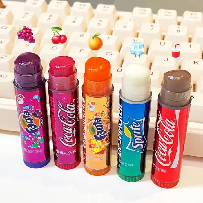 LiP Smacker X CoCa Cola, lot de 5 baumes à lèvres, baume à lèvres hydratant longue durée, baume à lè