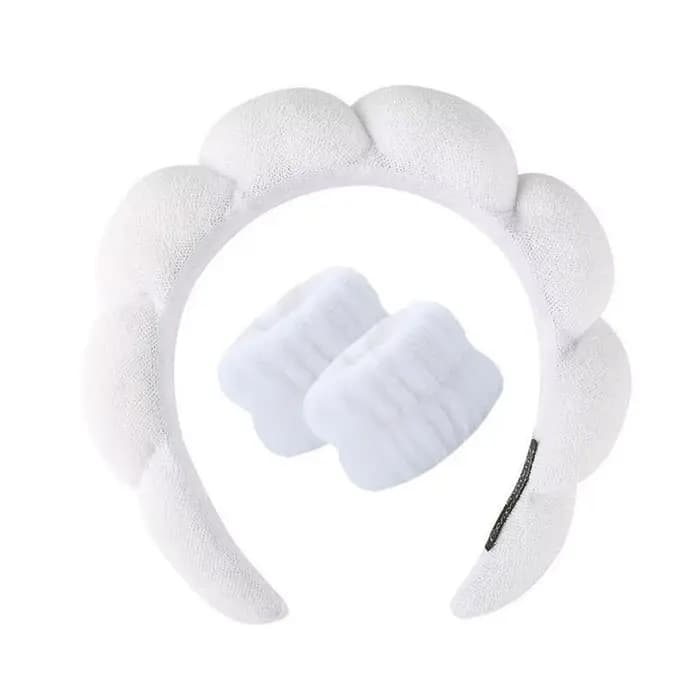 Ensemble de bandeaux doux et moelleux pour soins de la peau avec 2 bandeaux absorbants pour le netto