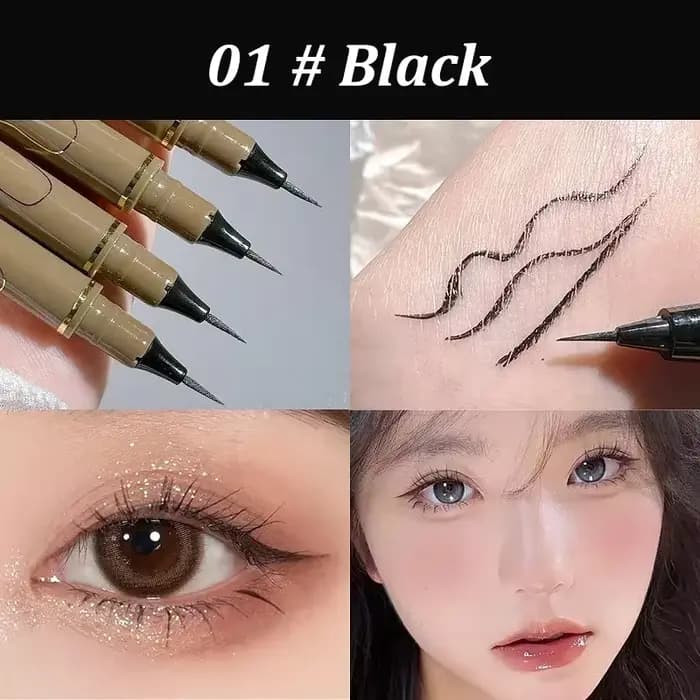 Stylo eyeliner noir ultra fin pour les yeux, crayon waterproof, durable, lisse, liquide, résistant a