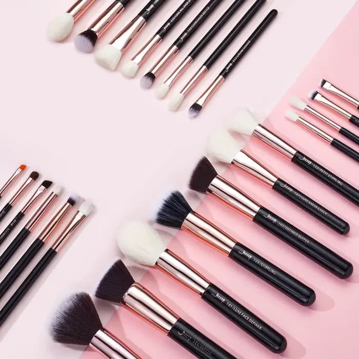Jessup – ensemble de pinceaux de maquillage professionnels, 25 pièces, poudre de fond de teint natur