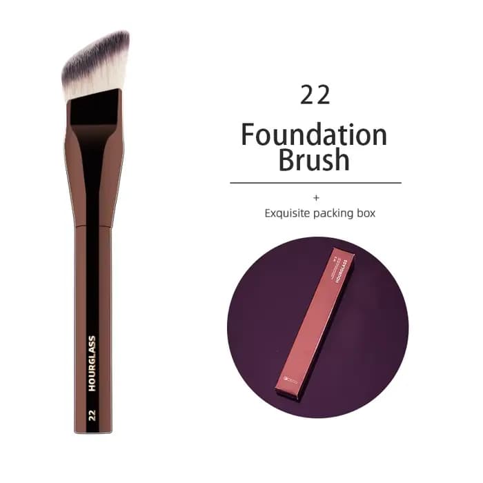 HOURGLASS pinceaux de fond de teint liquide coudés fond de teint crème brosse Blush brosse Base maqu