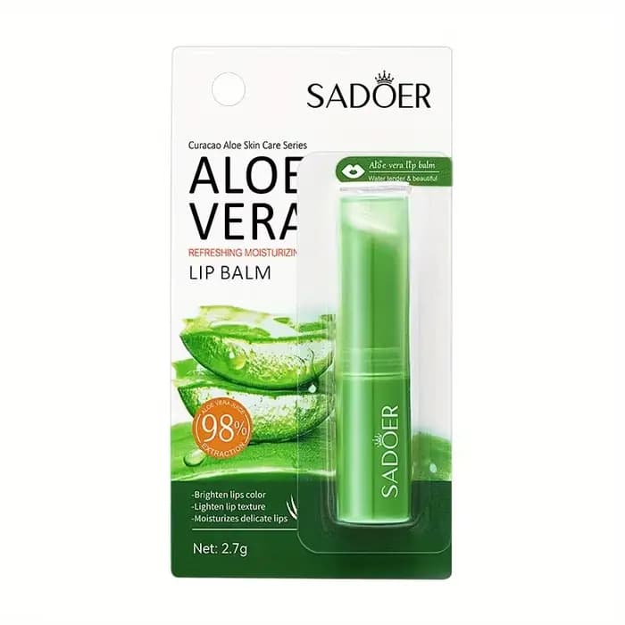 Baume à l'aloe vera pour les lèvres nourrissant, rafraîchissant, hydratant et hydratant, prévient le