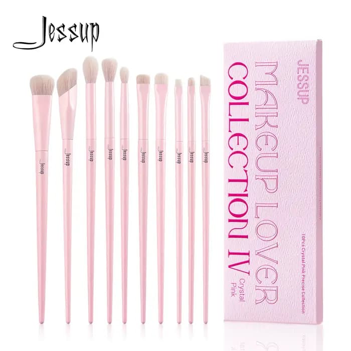 Set de pinceaux Jessup pour ombres à paupières Pinceau maquillage yeux rose Pinceau Correcteur Premi